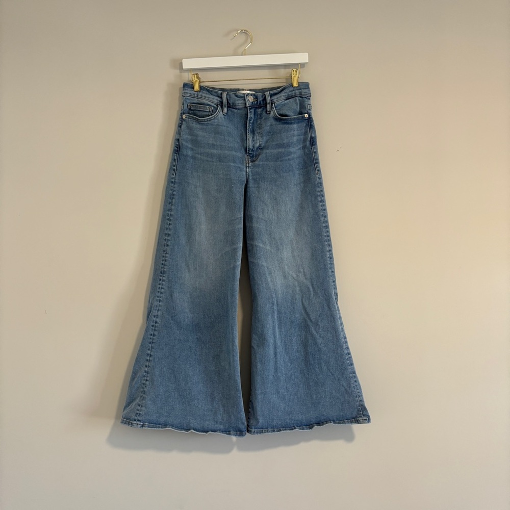 Frame Denim Light Blue Wide Leg Flare Jeans